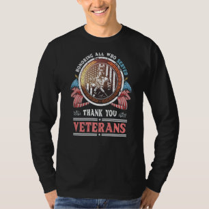 T-shirt soldat américain Honorer tous ceux qui ont servi M