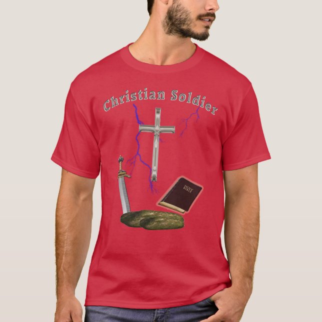 T-shirt soldat chrétien (Devant)