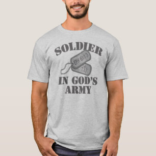 T-shirt Soldat dans l'armée Dogtags de Dieu