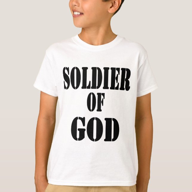 T-shirt Soldat de Dieu 5 Noir (Devant)