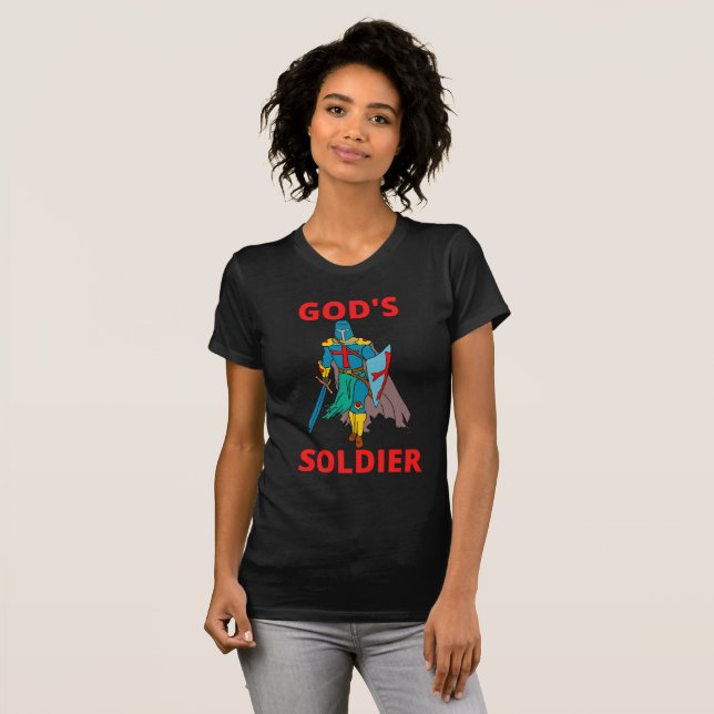 T-shirt Soldat de Dieu en armes Femmes (Devant entier)