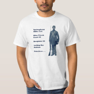 T-shirt Soldat de guerre civile : Coûts de chemise de