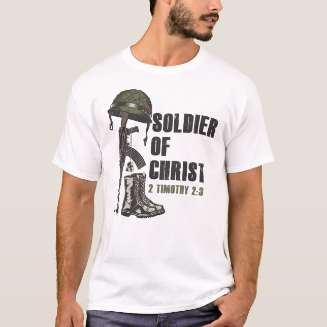 T-shirt Soldat de Jésus Christ Foi de l'Armée chrétienne (Devant)