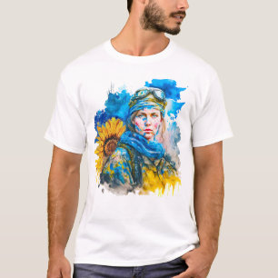 T-shirt Soldat de la guerrière ukrainienne