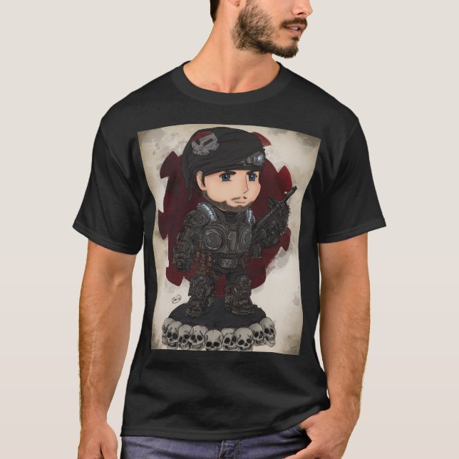T-shirt Soldat de style COG chibi blindé (Devant)