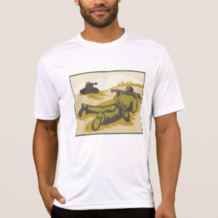 T-shirt Soldat et char Bazooka de la Seconde Guerre mondia