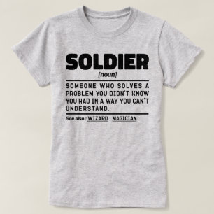 T-shirt Soldat Noun Définition Vétérinaire retraité Père C