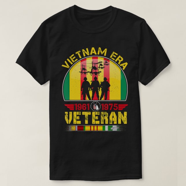 T-shirt Soldat Retraité De L'Ère De Guerre Du Viet (Design devant)