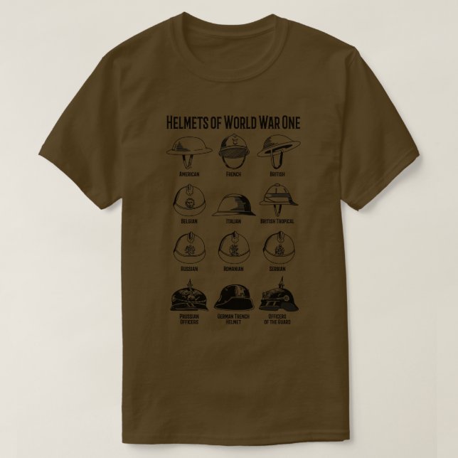 T-shirt Soldats Casques de WorldOne WWI Diagrammes militai (Design devant)
