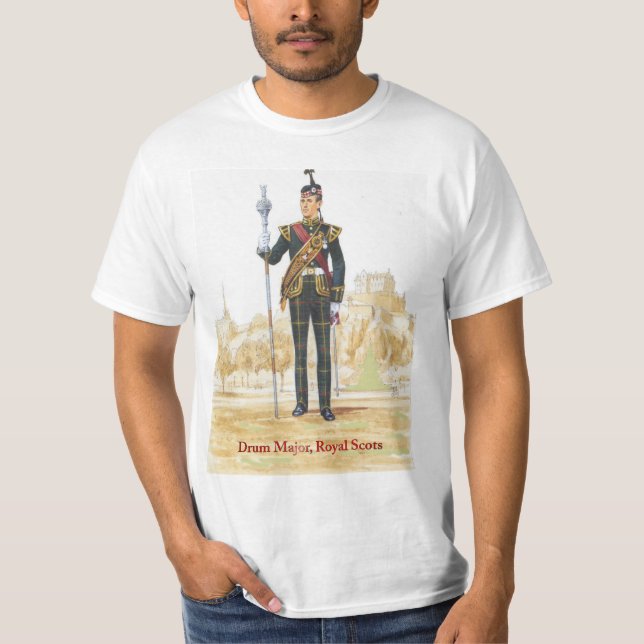 T-shirt Soldats de la reine, commandant de tambour, (Devant)