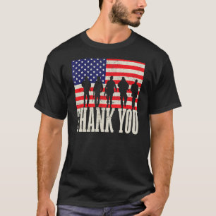 T-shirt Soldats Du Merci Du Drapeau Patriotique Américain