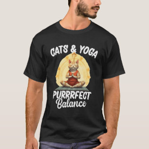 T-shirt Solde Purrff Yoga Chats