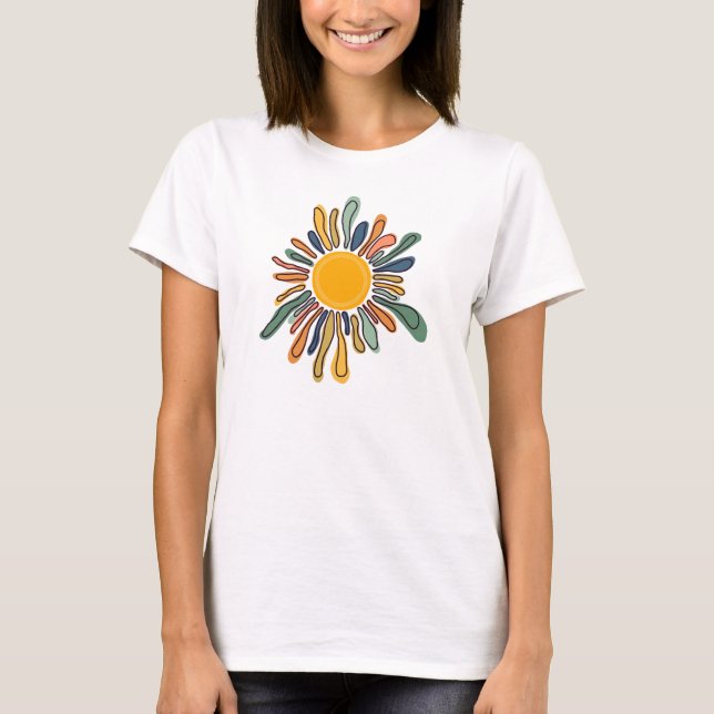 T-shirt Soleil artistique (Devant)