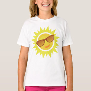 T-shirt Soleil avec lunettes de soleil