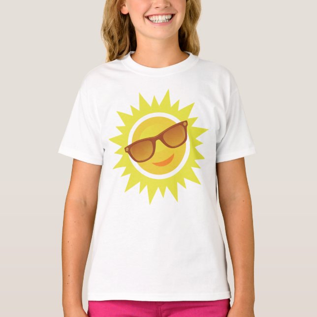 T-shirt Soleil avec lunettes de soleil (Devant)