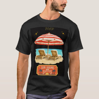 T-shirt soleil brûle la plage d'été