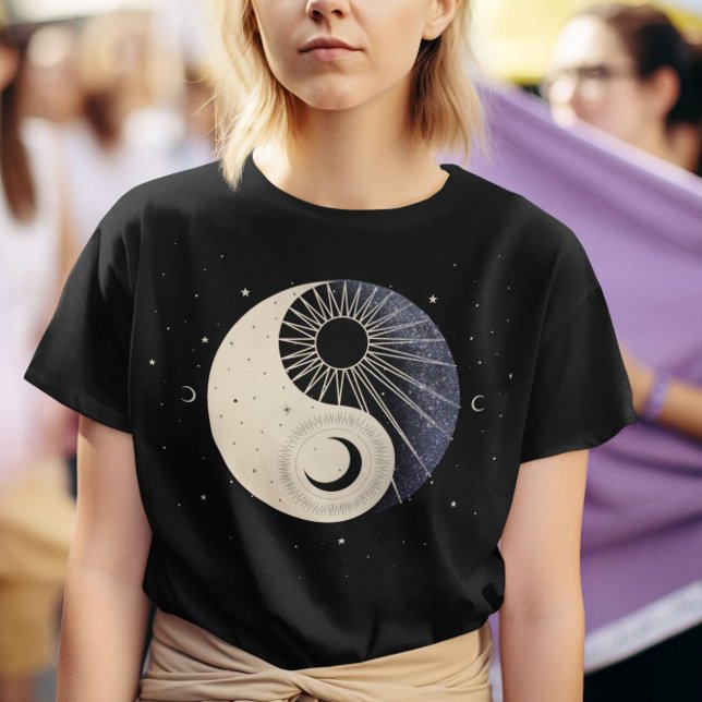 T-shirt Soleil céleste et lune (Créateur téléchargé)