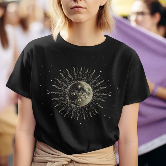 T-shirt Soleil céleste et lune (Créateur téléchargé)