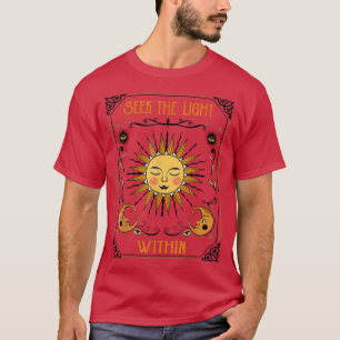T-shirt Soleil céleste et Lune Hippie Vintage les années 7