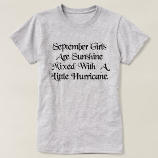 T-shirt Soleil de filles de septembre mélangé à l'ouragan