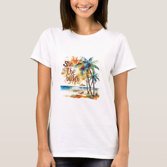 T-shirt Soleil de la plage (Devant)