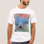 T-shirt Soleil de l'impression Claude Monet<br><div class="desc">Impression Sunrise peinte par Claude Monet en 1872.</div>