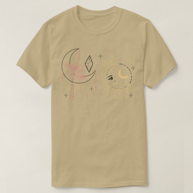 T-shirt Soleil de lune céleste (Design devant)