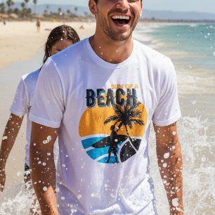 T-shirt soleil de plage   vintage surfer drôle été