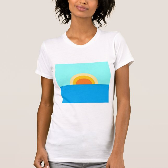 T-shirt Soleil d'été dans l'eau (Devant)