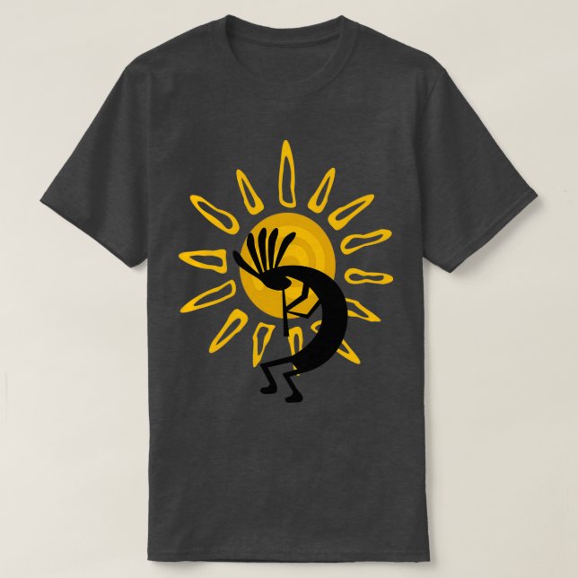T-shirt Soleil d'or sud-ouest Kokopelli  (Design devant)