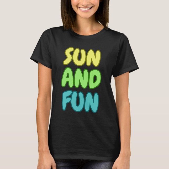 T-Shirt Soleil Et Amusement (Devant)