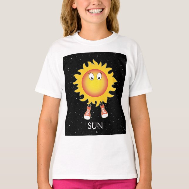 T-shirt Soleil et étoiles dans l'espace (Devant)