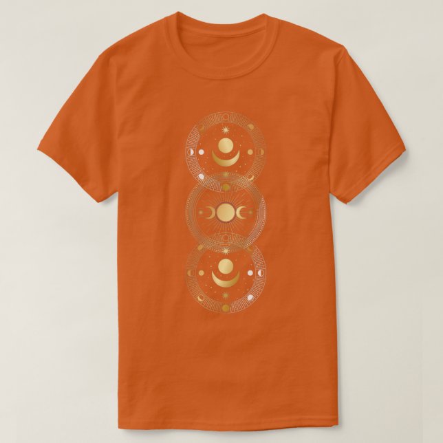 T-shirt soleil et lune 1 Noire (Design devant)