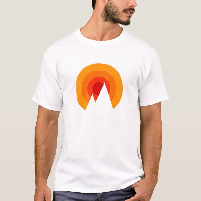 T-shirt Soleil et montagnes (Devant)