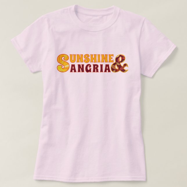 T-shirt Soleil et sangria (Design devant)