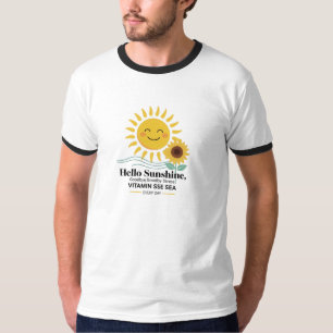 T-shirt Soleil et tournesol souriants - Vibes côtières joy