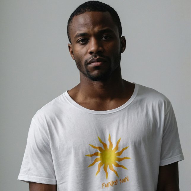 T-shirt Soleil flamboyant funky jaune et orange (Créateur téléchargé)
