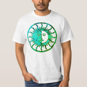 T-shirt SOLEIL & LUNE en vert turquoise
