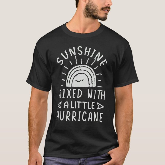 T-shirt Soleil Mélangé Avec Un Petit Ouragan (Devant)
