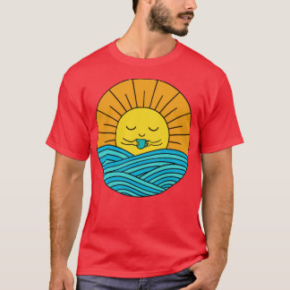 T-shirt Soleil nature et café