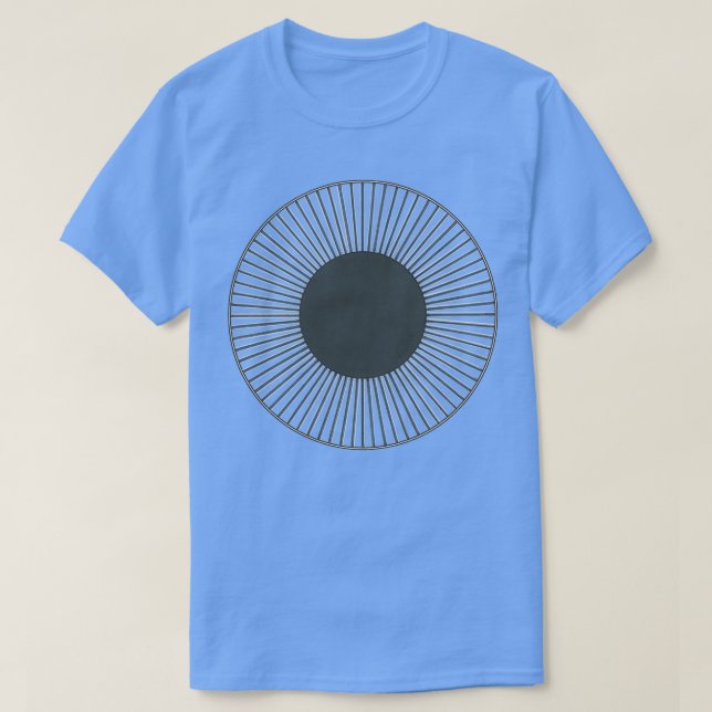 T-shirt Soleil nocturne foncé alchimique (Design devant)