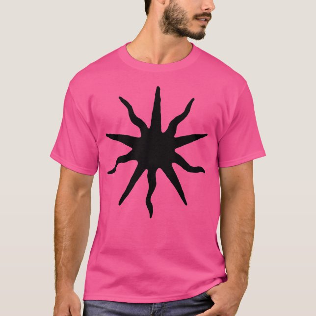 T-shirt Soleil noir (Devant)