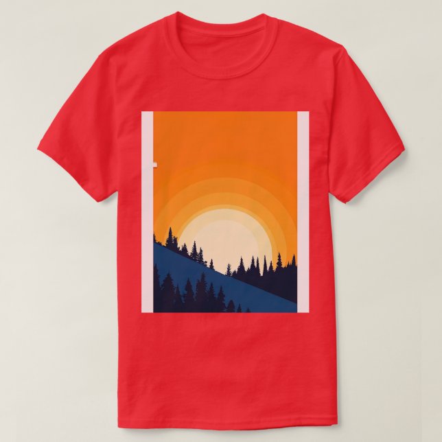 T-shirt Soleil orange (Design devant)