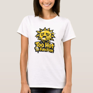 T-shirt Soleil Pixel Rétro Vintage Chaleur Été en Détresse
