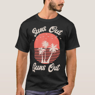 T-shirt Soleil Sortir Des Armes À Feu Hommes Femmes Plage 