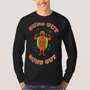 T-shirt Soleil Sortit De La Nourriture Hotdog