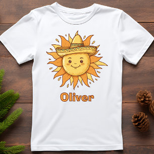 T-shirt Soleil souriant avec Sombrero - Doodle de Fiesta E