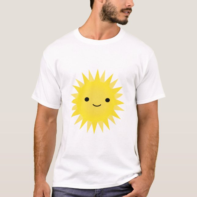 T-shirt Soleil souriant Cute Kawaii (Devant)