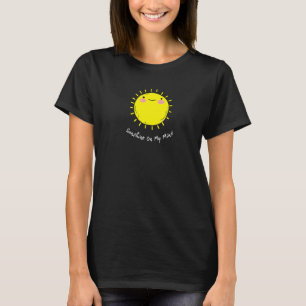T-shirt Soleil Sur Mon Esprit Sourire Visage Joyeux Sourir