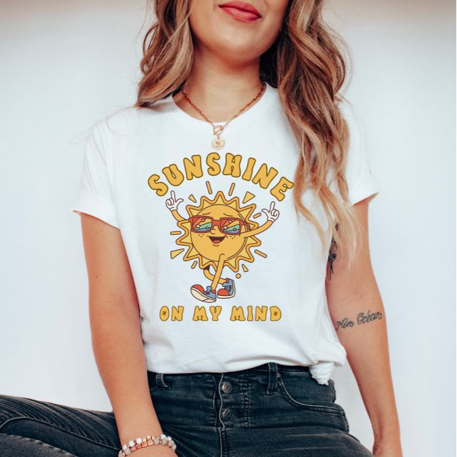T-shirt Soleil sur My Mind Cute Funny Sun Graphic (Créateur téléchargé)